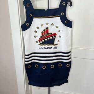 Sideffects 90’s Nautical SS Barbados Sweater Dress Nwt Size Medium